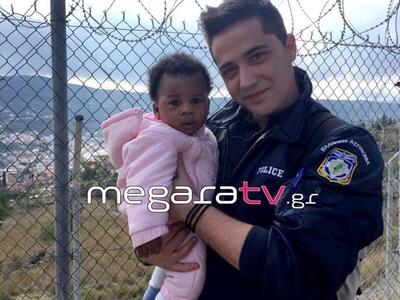 Με την μικρή Μπέλα. Φωτ. από megaratv.gr