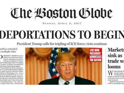 Πρωτοσέλιδο-σοκ με τον Ντόναλντ Τραμπ πρόεδρο 