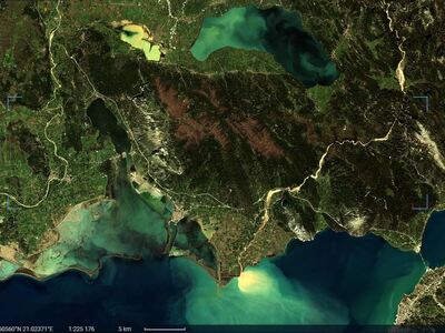 Οι εκβολές του ποταμού Αχελώου και του π...