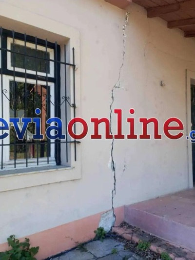 Ρωγμή σε κτίριο στο Προκόπι Εύβοιας από ...