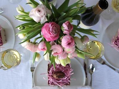 Απλή ανθοδέσμη και "χορτα" συσ...