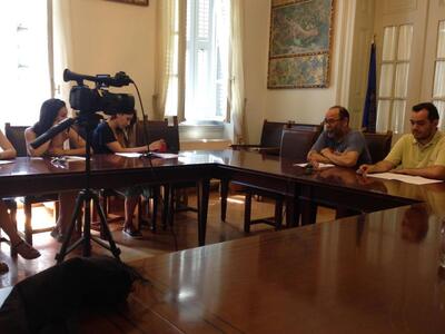 Στιγμιότυπο από τη συνέντευξη Τύπου που ...