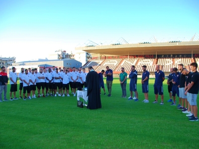 Αγιασμός στο ποδοσφαιρικό τμήμα της Πανα...