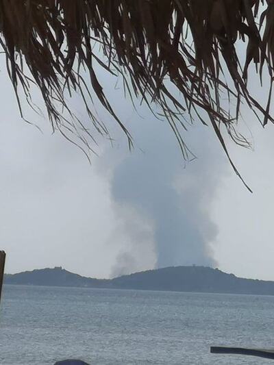 Η φωτιά από την περιοχή της Καλογριας