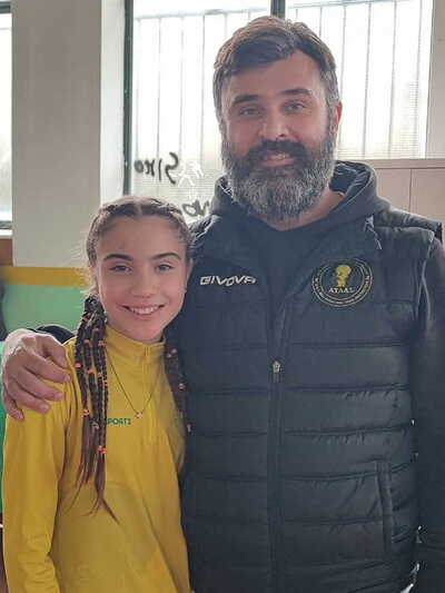 Η Νάσια Τσαχλή με τον προπονητή της Κώστ...