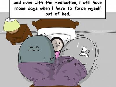 Ένα κόμικ περιγράφει τις δυσκολίες άγχου...