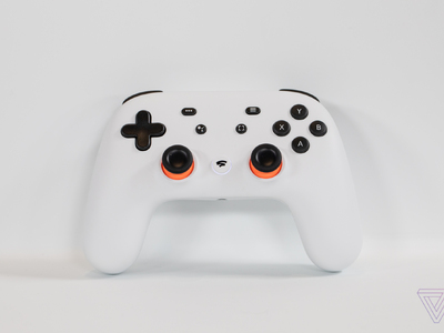 Google’s Stadia controller. Photo by Vje...