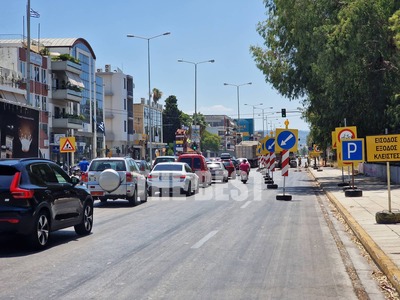 Πάτρα: Κίνηση λόγω έργων στην Ακτή Δυμαίων- ΦΩΤΟ