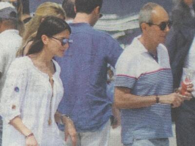 Ο εφοπλιστής Γιάννης Κούστας με την 24χρ...