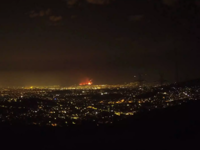 Φωτιά στην Πάρνηθα: Timelapse από το met...