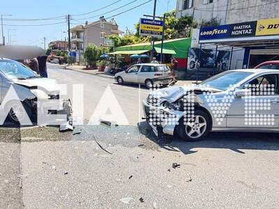 Πύργος: Μετωτική σύγκρουση με δύο τραυματίες 