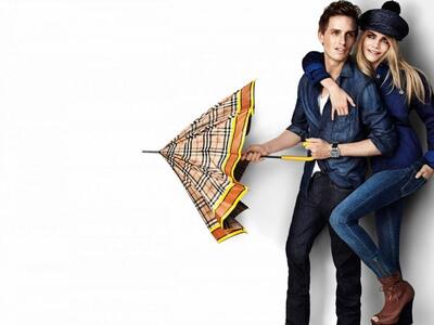 Ο Ρέντμειν ως μoντέλο της Burberry