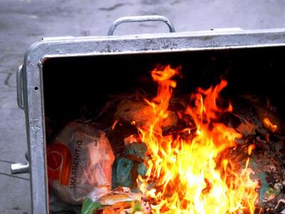 Πάτρα: Φωτιά σε κάδους απορριμμάτων στην Παραλία