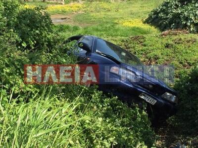 Πατρών- Πύργου: Τροχαίο με βουτιά στα τρ...