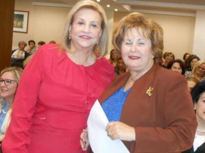 Η Πρόεδρος της Πάτρας Λέτα Βέργη δέχεται...