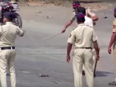 Κορωνοϊός-Ινδία: Ξύλο και καψόνια σε όσο...