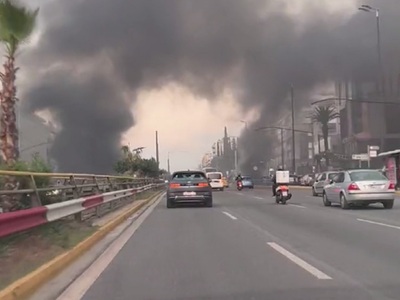 Φωτιά σε υπόγεια διάβαση Συγγρού και Χαρ...