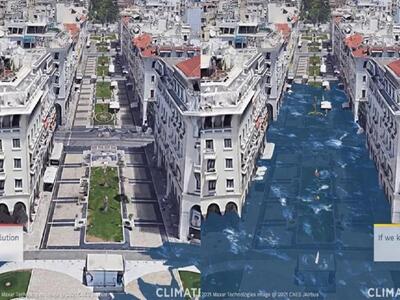 Πόλεις μετά την άνοδο της στάθμης της θά...