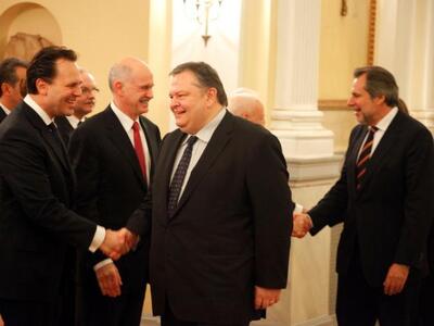 Από αριστερά ο Υπουργός Εξωτερικών, Δημή...