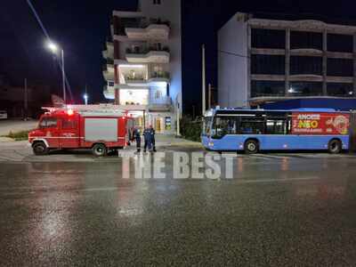 Πάτρα: Φωτιά πήραν τα φρένα λεωφορείου σ...