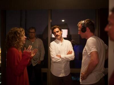 Σκηνή από τα γυρίσματα της ταινίας. Δεξι...