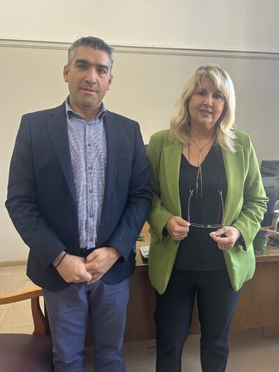 Η κ. Μαστοράκου με το νέο διοικητή του Ν...