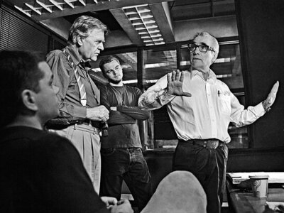 Σε γύρισμα με τον Μάρτιν Σκορσέζε.