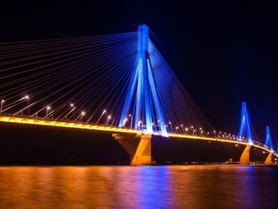 Ημέρα της Ευρώπης: Φωταγώγηση της Γέφυρα...