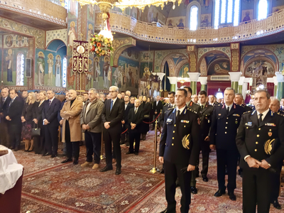 Ο Άγγελος Τσιγκρής στη γιορτή του Πυροσβ...