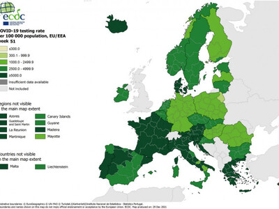 ECDC: Στο «βαθύ κόκκινο» η Ελλάδα και σχεδόν όλη η Ευρώπη – Ανέβηκε επίπεδο και ο δείκτης θετικότητας