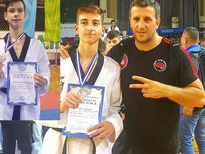 Ο Μιχάλης Κωτσόπουλος με τους αθλητές του