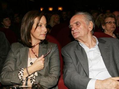 Η Άννα Διαμαντοπούλου με τον Λευτέρη Παπαδόπουλου