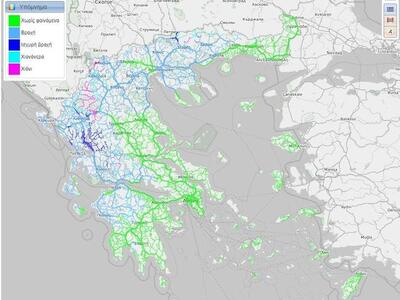 Οι καιρικές συνθήκες στο οδικό δίκτυο, τις απογευματινές ώρες της Παρασκευής 28/02/2020.