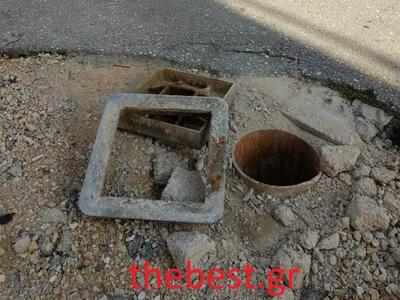 Επικίνδυνο φρεάτιο στην Αγία Τριάδα - ΔΕΙΤΕ ΦΩΤΟ
