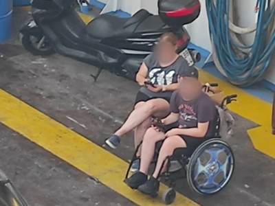 Παιδί ΑμεΑ ταξίδεψε σε γκαράζ ferry boat...