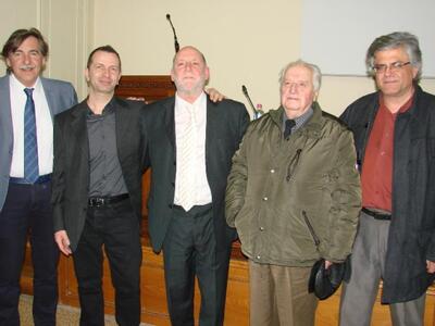 Από αριστερά, Γιάννης Μόσχος, Παναγιώτης...