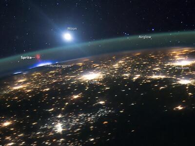 To κόκκινο ξωτικό πάνω από τις ΗΠΑ (Πηγή: NASA)