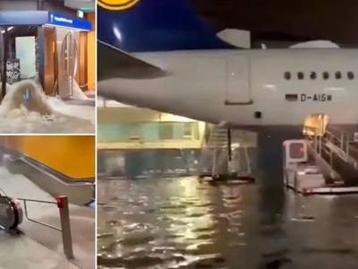 Γερμανία: Πλημμύρισε το αεροδρόμιο της Φ...