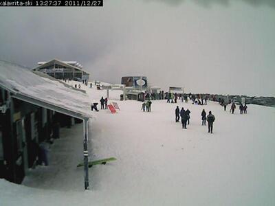 Καλάβρυτα: Παραμένουν οι σκιέρ στο χιονο...