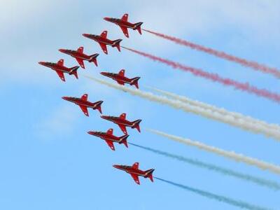 Τα κόκκινα βέλη στην Πάτρα - Εντυπωσιακέ...