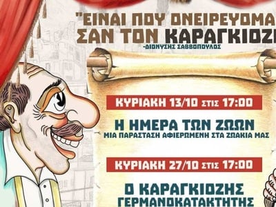 Ο Πατρινός καραγκιοζοπαίχτης Χρήστος Καλπουζάνης στο Μηχανουργείον για 4 παραστάσεις