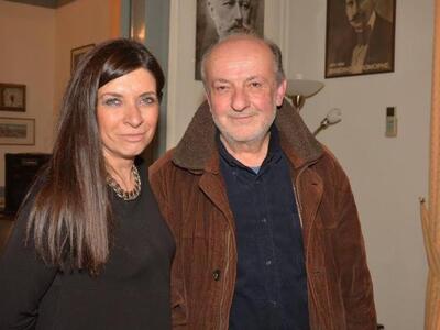 Με τον ποιητή Διονύση Καρατζά, κατά την ...