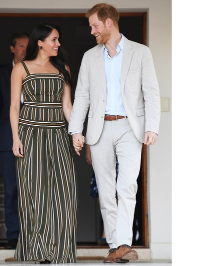 Ριγέ maxi dress Martin Grant που έχει ξαναφορέσει