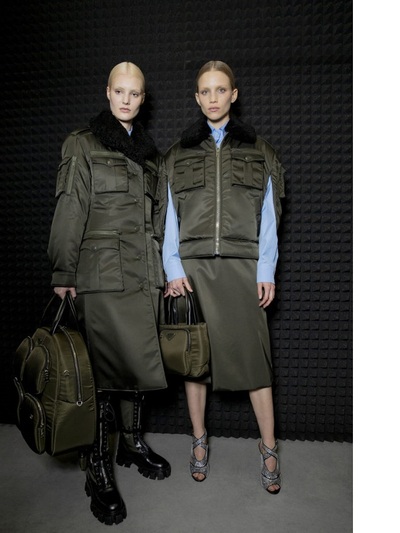 Prada backstage