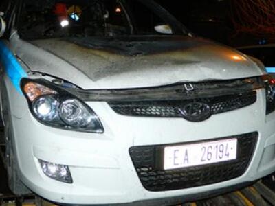 Αιτωλικό: Περίεργη φωτιά σε περιπολικό σ...