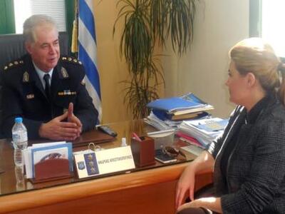 Επίσκεψη της Νίκης Φούντα στην Πυροσβεστ...