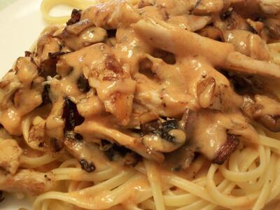 Φιλέτο κοτόπουλο με μπέικον, μανιτάρια κ...