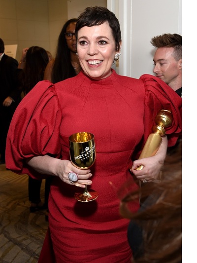 Ολίβια Κόλμαν με Emilia Wickstead