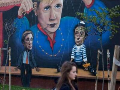 Με ... μπλερέζες υποδέχονται τη Μέρκελ σ...