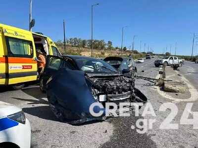 Ηράκλειο: Η στιγμή της σφοδρής σύγκρουση...